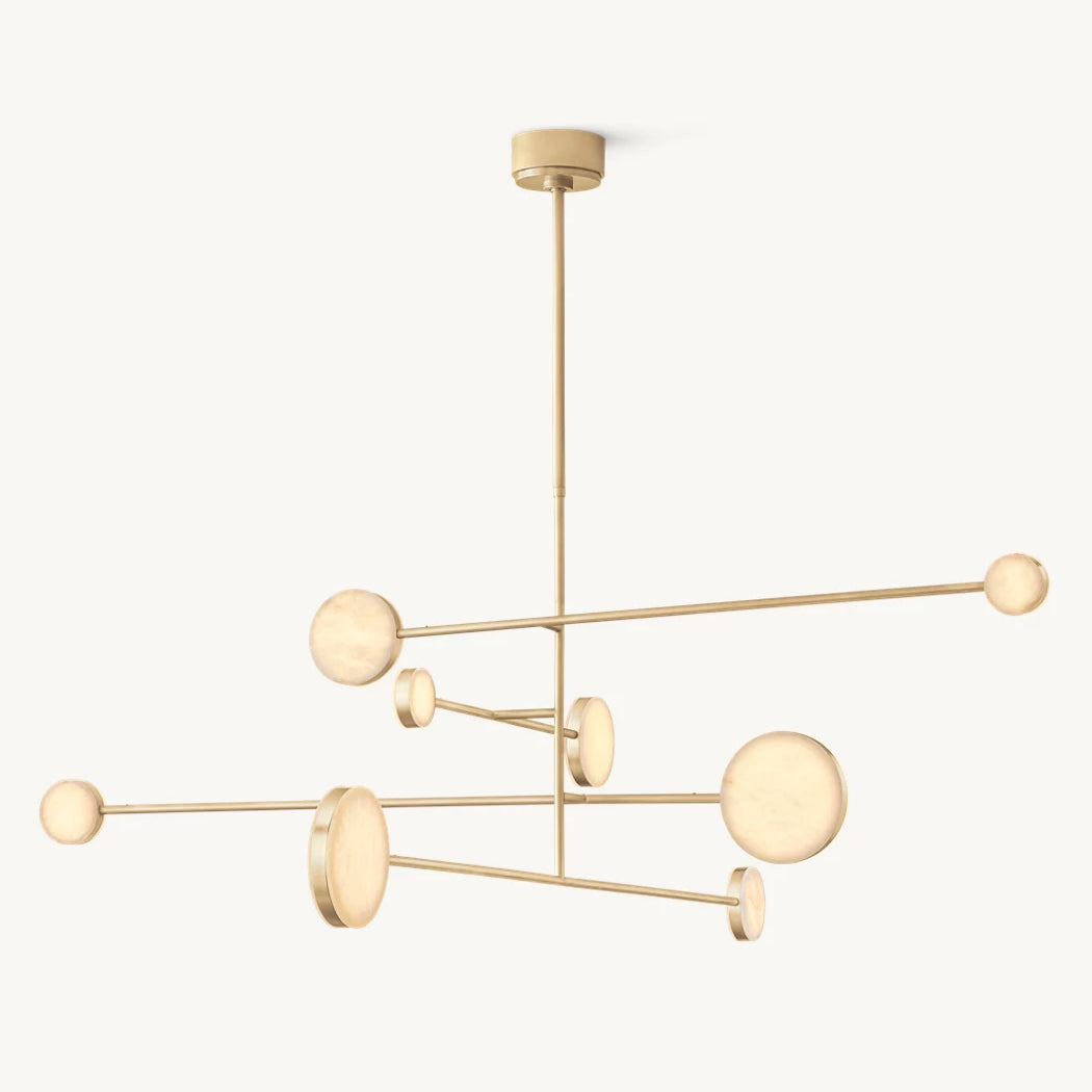 Alexander Floating Alabaster Mobile Chandelier 60"