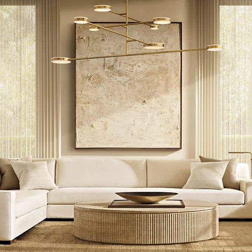 Alexander Floating Alabaster Mobile Chandelier 60"