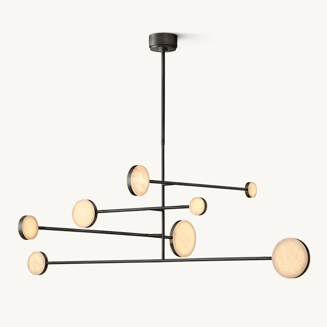 Alexander Floating Alabaster Mobile Chandelier 60"