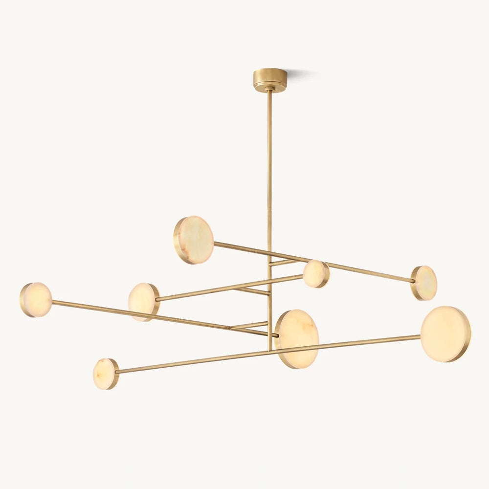 Alexander Floating Alabaster Mobile Chandelier 72"