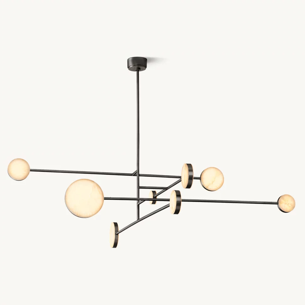 Alexander Floating Alabaster Mobile Chandelier 72"