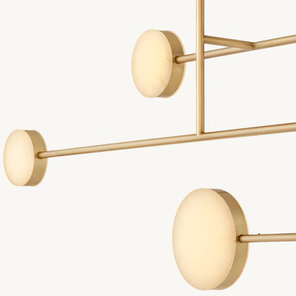 Alexander Floating Alabaster Linear Chandelier 72"