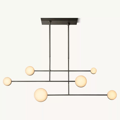 Alexander Floating Alabaster Linear Chandelier 54"