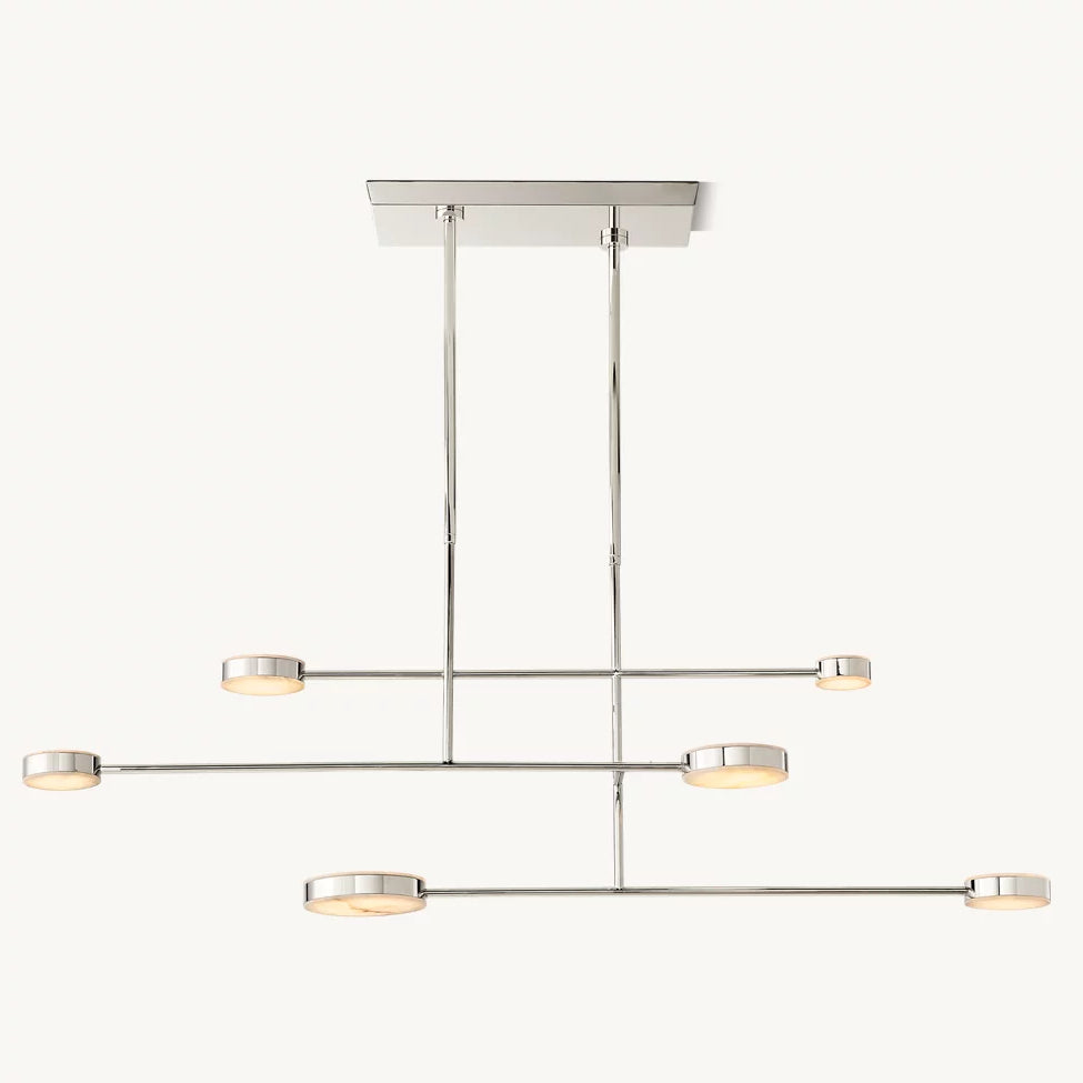 Alexander Floating Alabaster Linear Chandelier 72"