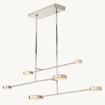 Alexander Floating Alabaster Linear Chandelier 54"