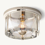 Savile Crystal Block Round Flush Mount