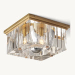 Savile Crystal Block Square Flush Mount