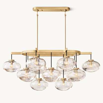 Cabrette Float Glass Linear Chandelier 54"