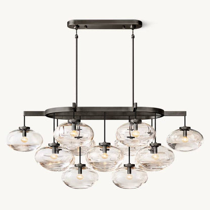 Cabrette Float Glass Linear Chandelier 54"