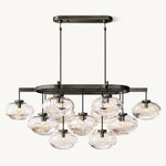 Cabrette Float Glass Linear Chandelier 54"