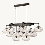 Cabrette Float Glass Linear Chandelier 54"