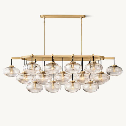 Cabrette Float Glass Linear Chandelier 72"