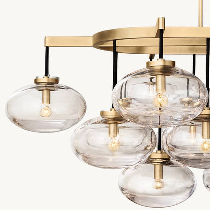 Cabrette Float Glass Linear Chandelier 72"