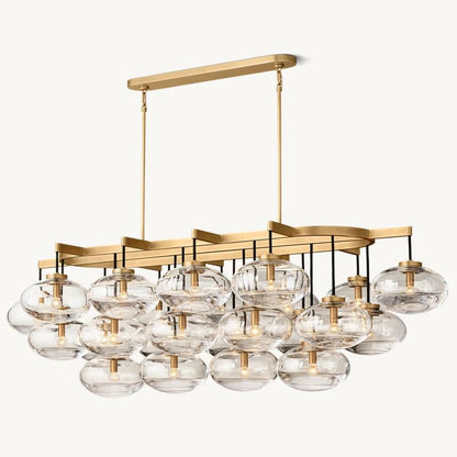 Cabrette Float Glass Linear Chandelier 72"