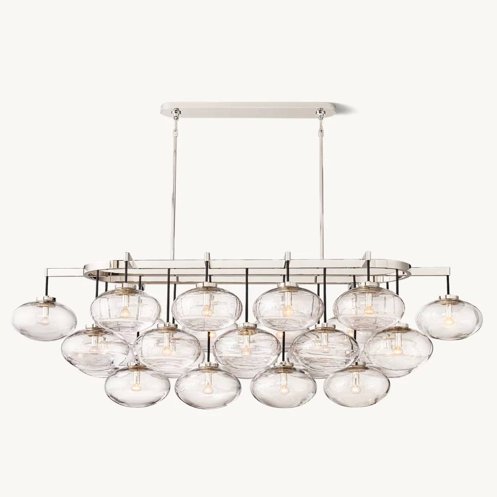 Cabrette Float Glass Linear Chandelier 72"