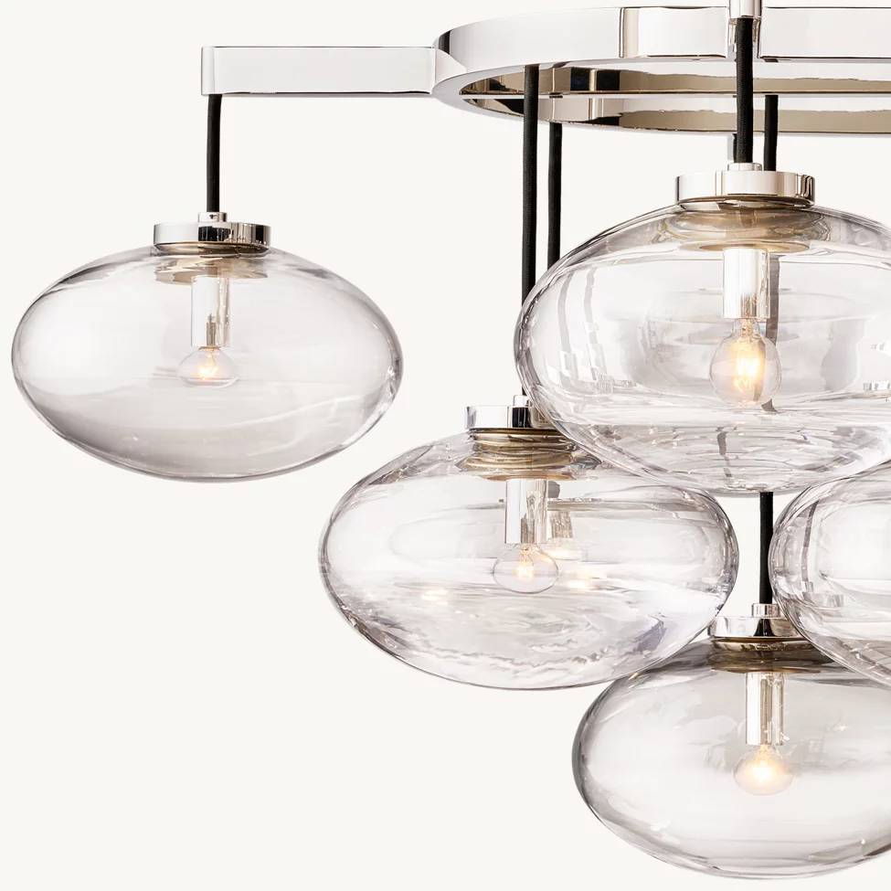 Cabrette Float Glass Linear Chandelier 72"