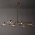 Cabrette Float Glass Mobile Linear Chandelier 60"