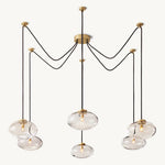 Cabrette Float Glass Suspended Chandelier 84"