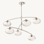 Cabrette Float Glass Mobile Round Chandelier 72"