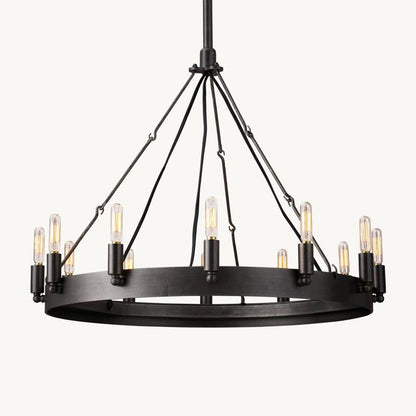 Camino Vintage Industrial Round Chandelier 26"