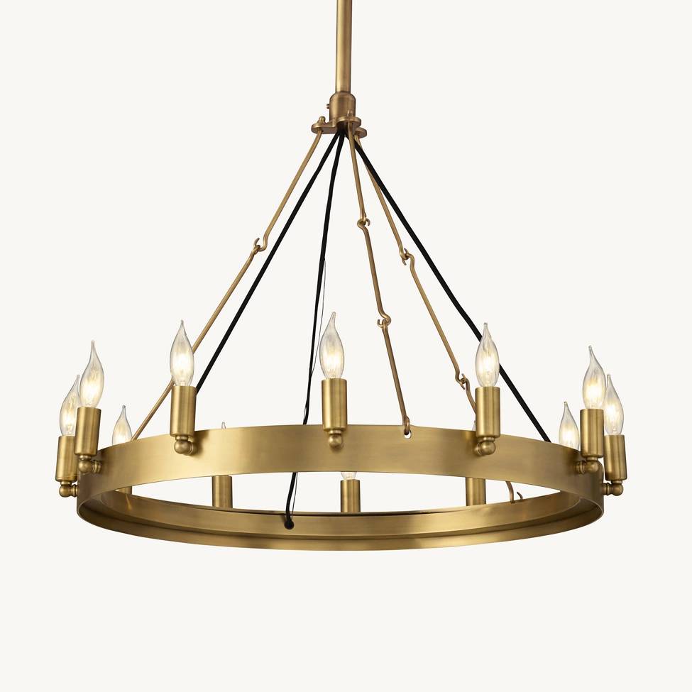 Camino Vintage Industrial Round Chandelier 26"