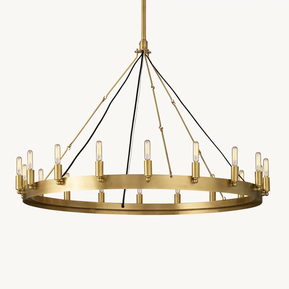 Camino Vintage Industrial Round Chandelier 38"
