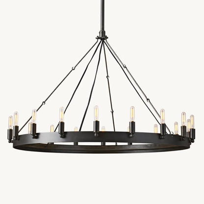 Camino Vintage Industrial Round Chandelier 38"