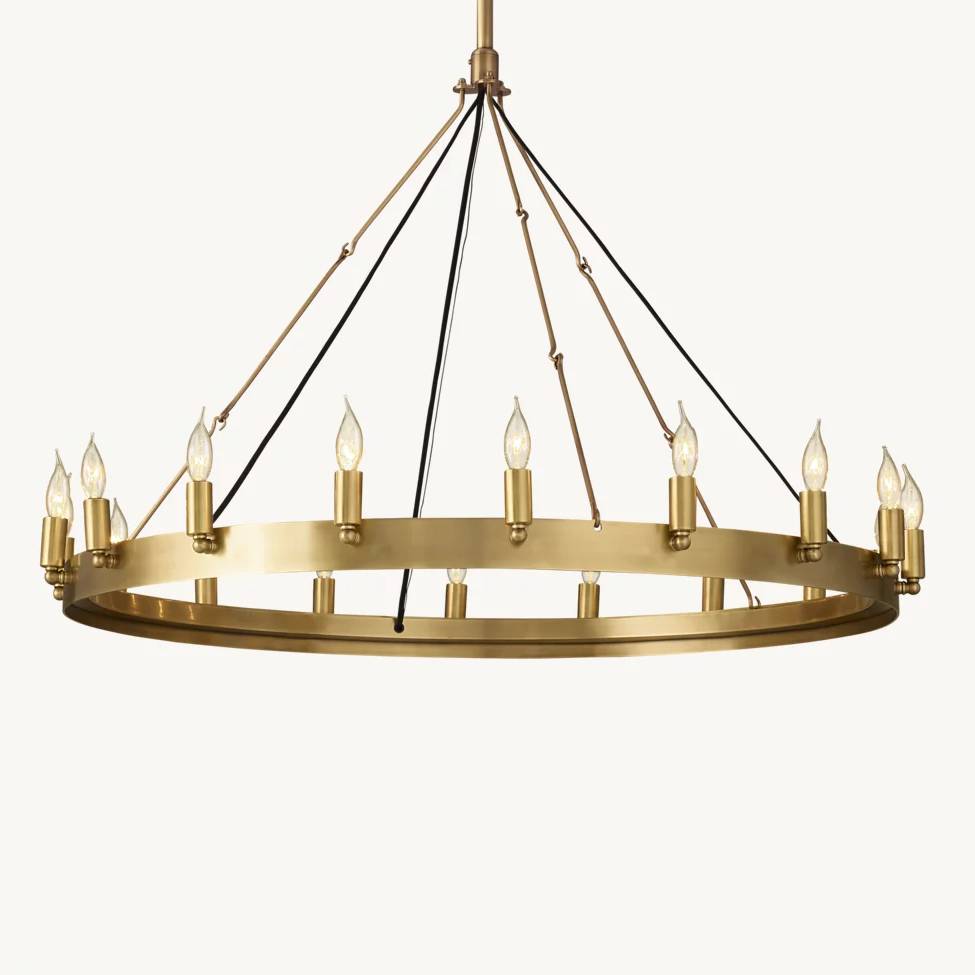 Camino Vintage Industrial Round Chandelier 38"