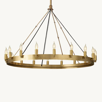 Camino Vintage Industrial Round Chandelier 38"