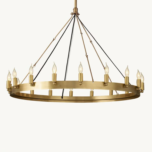 Camino Vintage Industrial Round Chandelier 38"