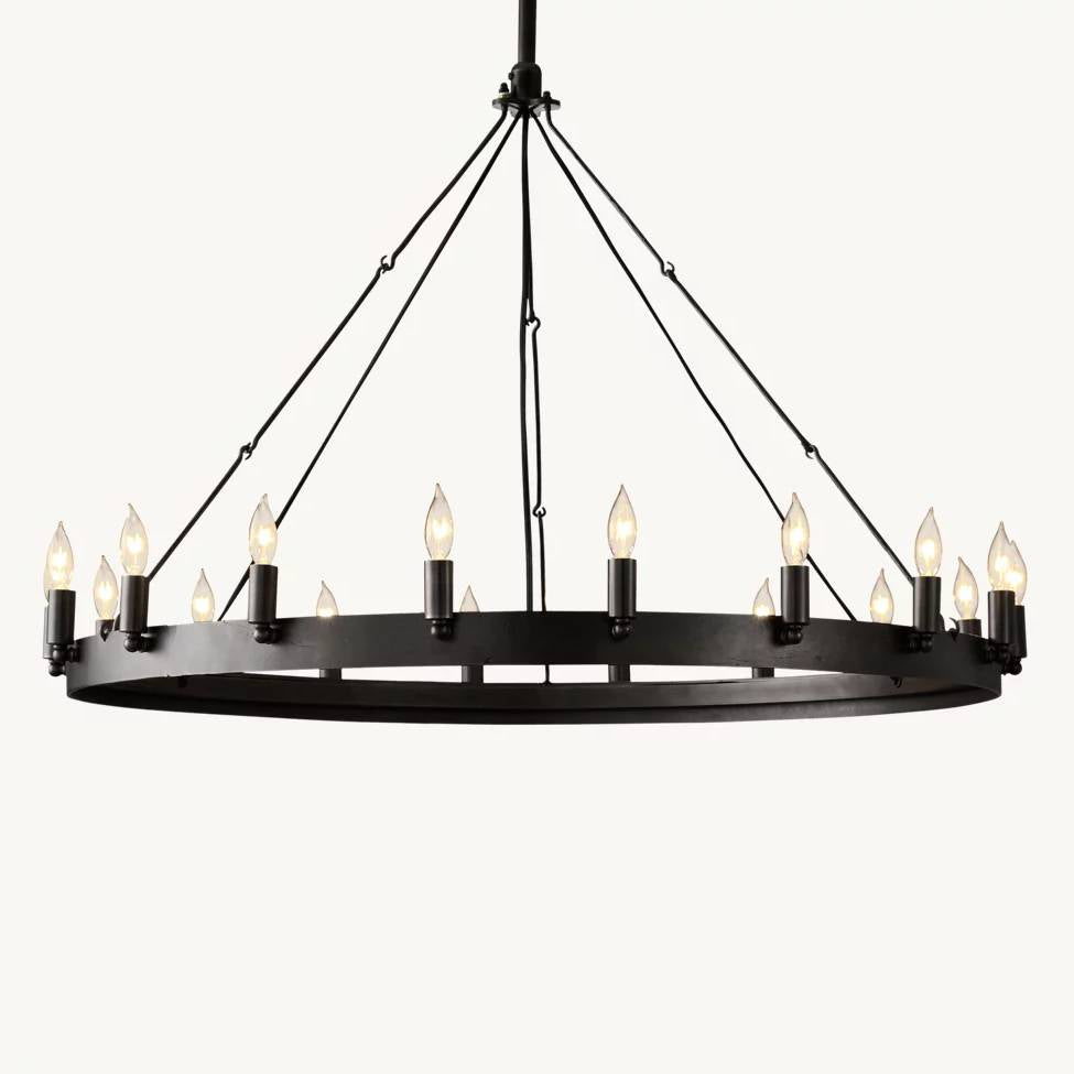 Camino Vintage Industrial Round Chandelier 38"