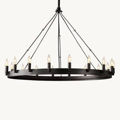 Camino Vintage Industrial Round Chandelier 38"