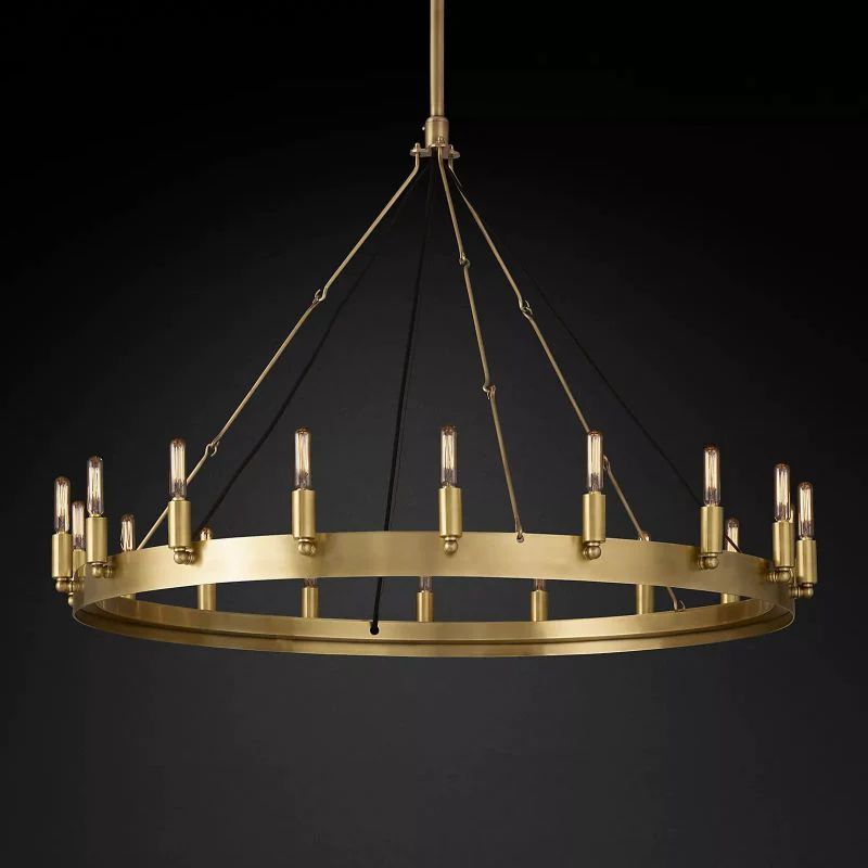 Camino Vintage Industrial Round Chandelier 38"
