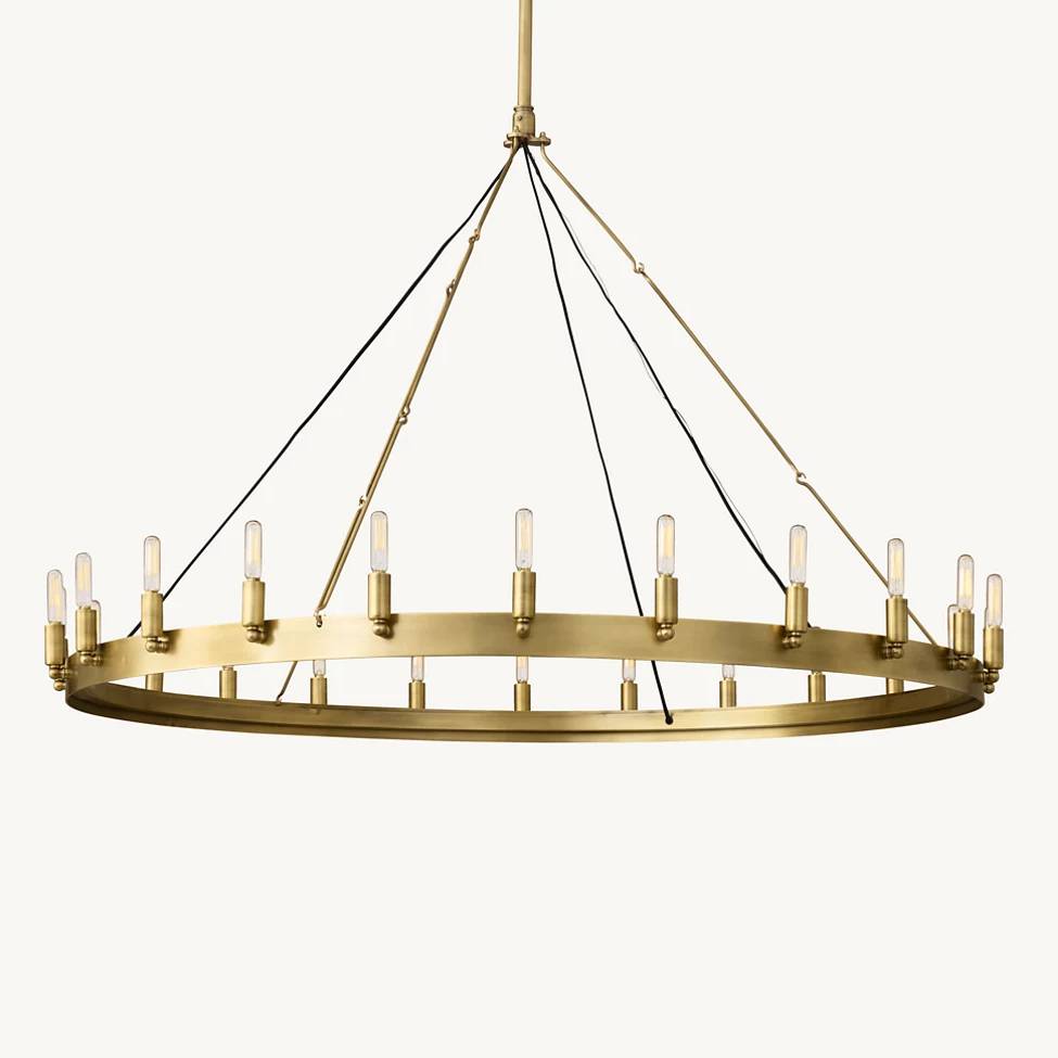 Camino Vintage Industrial Round Chandelier 50"
