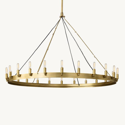 Camino Vintage Industrial Round Chandelier 50"