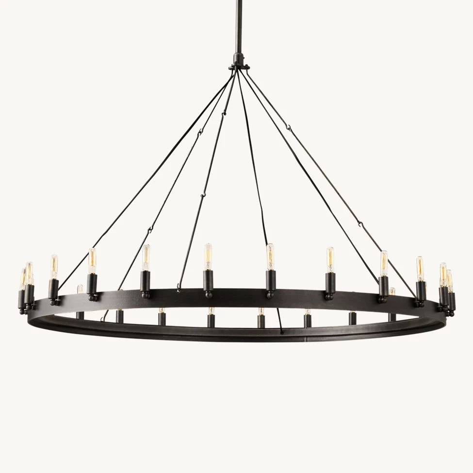Camino Vintage Industrial Round Chandelier 50"