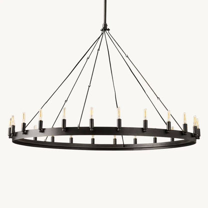 Camino Vintage Industrial Round Chandelier 50"