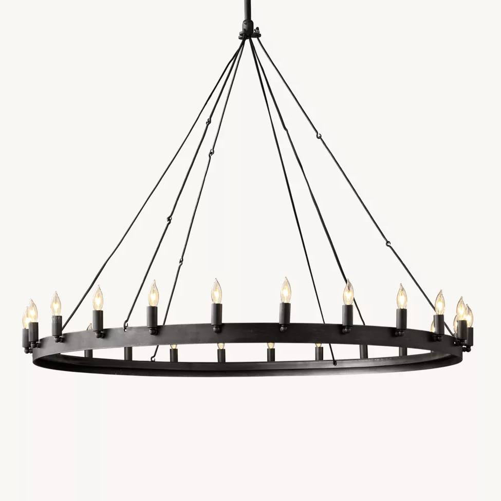 Camino Vintage Industrial Round Chandelier 50"