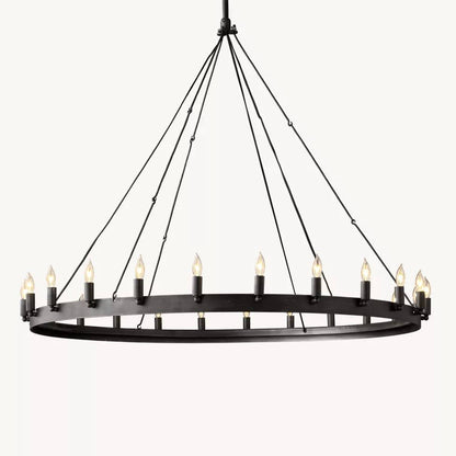 Camino Vintage Industrial Round Chandelier 50"