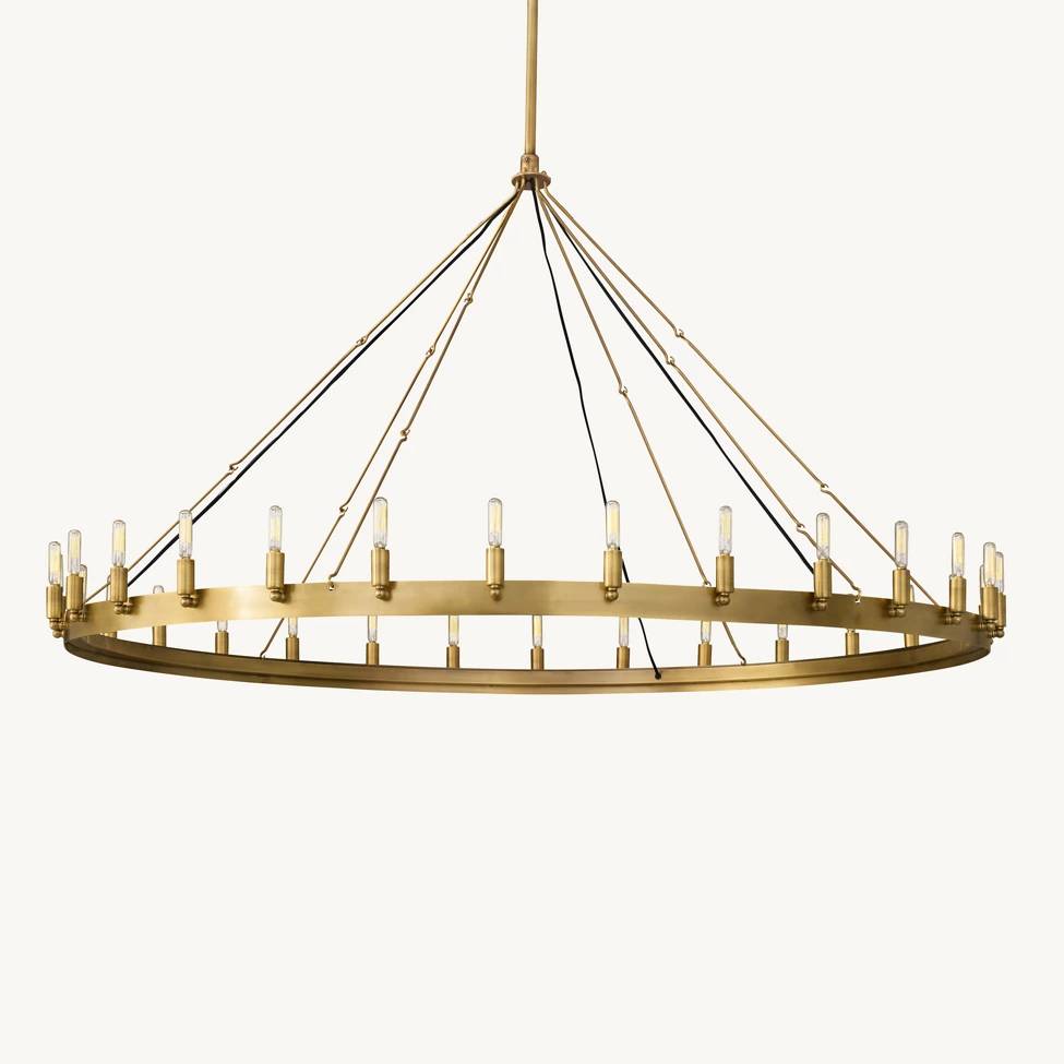 Camino Vintage Industrial Round Chandelier 63"