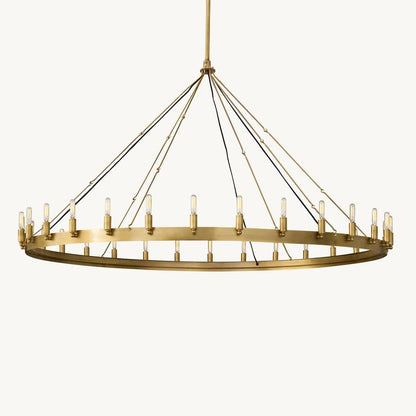 Camino Vintage Industrial Round Chandelier 63"