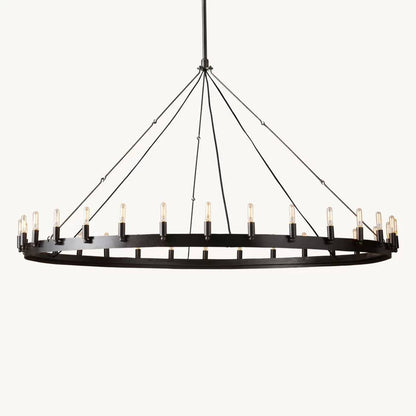 Camino Vintage Industrial Round Chandelier 63"