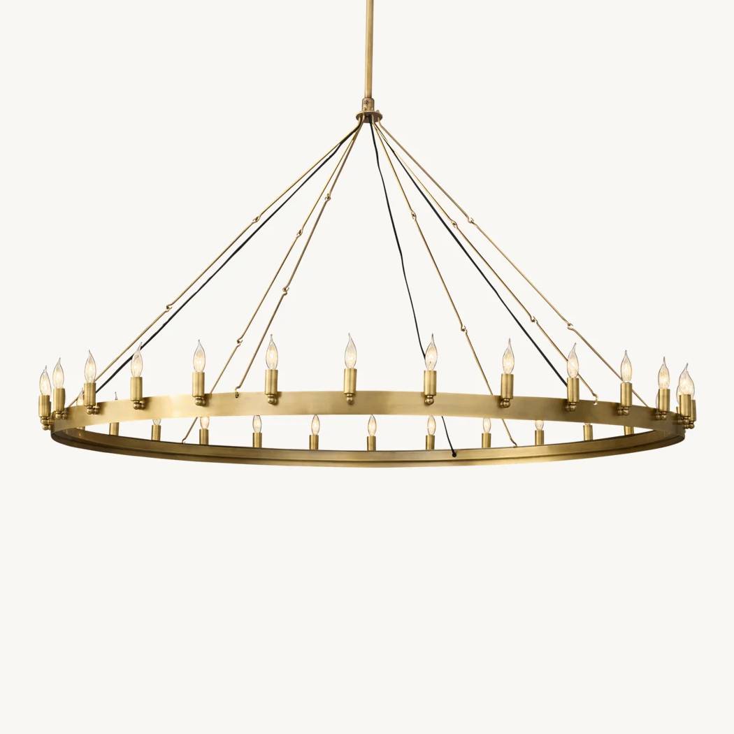 Camino Vintage Industrial Round Chandelier 63"