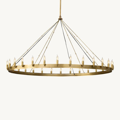 Camino Vintage Industrial Round Chandelier 63"