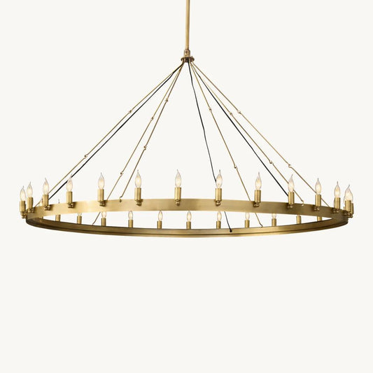 Camino Vintage Industrial Round Chandelier 63"