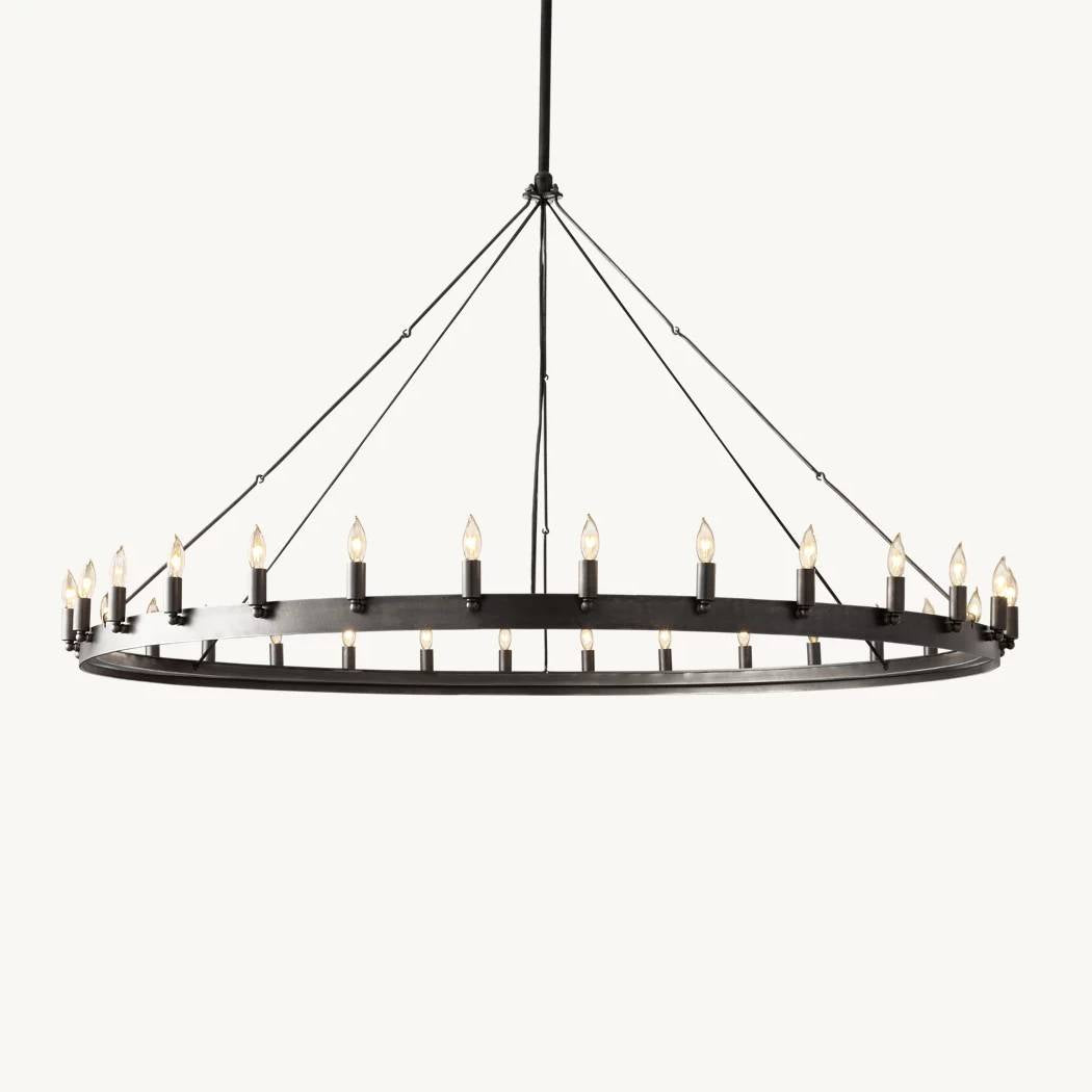 Camino Vintage Industrial Round Chandelier 63"