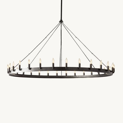 Camino Vintage Industrial Round Chandelier 63"