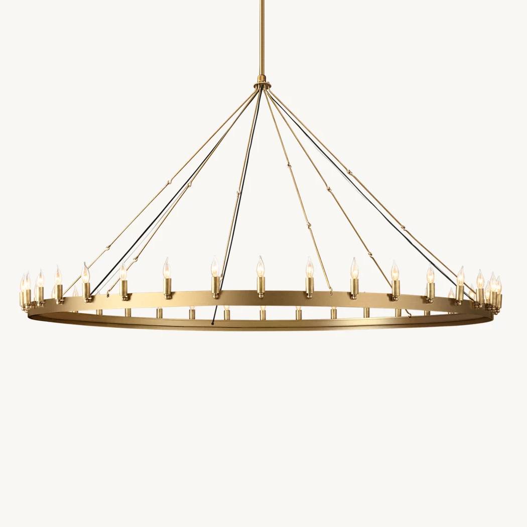 Camino Vintage Industrial Round Chandelier 73"