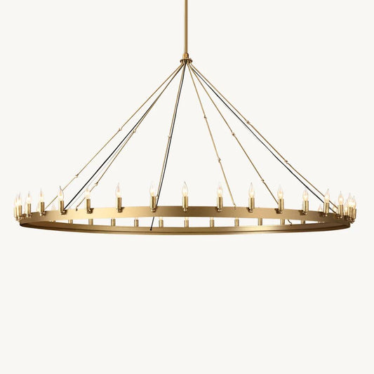 Camino Vintage Industrial Round Chandelier 73"