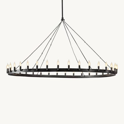 Camino Vintage Industrial Round Chandelier 73"